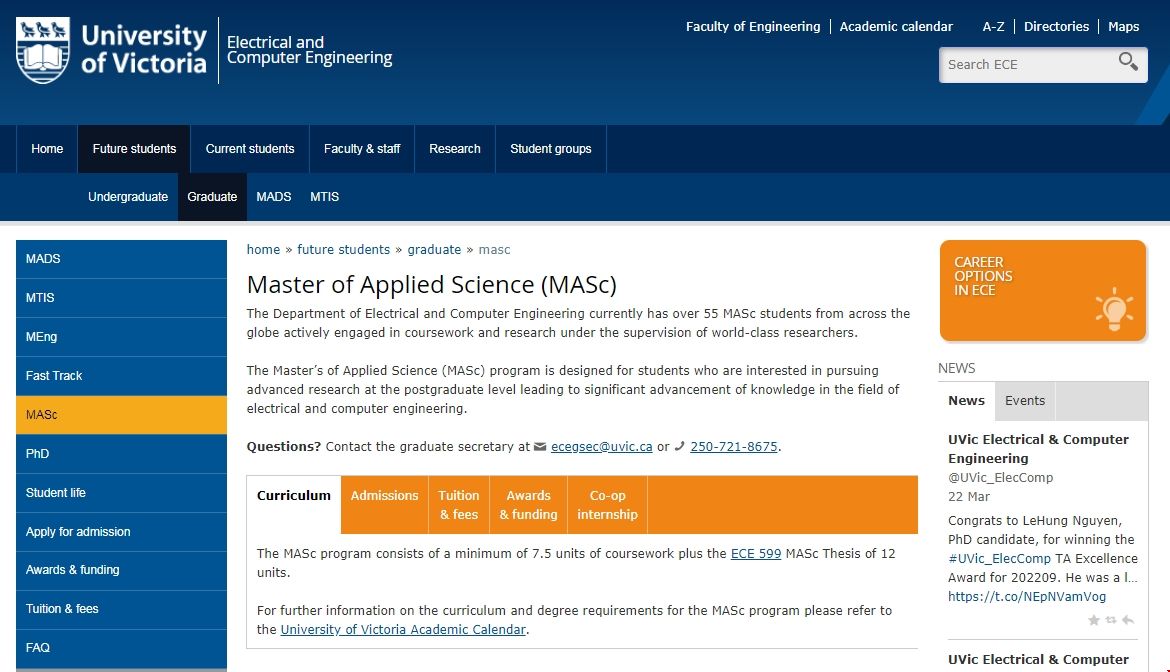 維多利亞大學計算機工程碩士 維多利亞大學計算機工程碩士