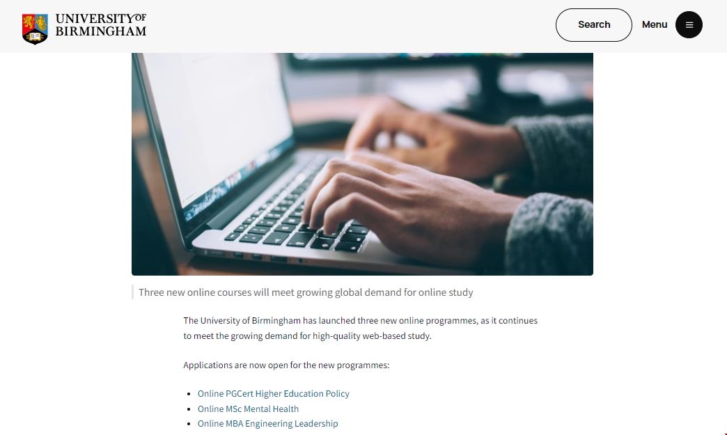 伯明翰大學(xué)推出三大Online課程.png