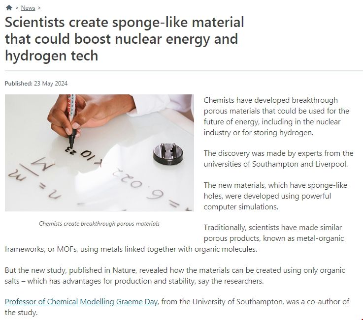 南安普頓大學開發出適用未來能源的海綿狀材料.png